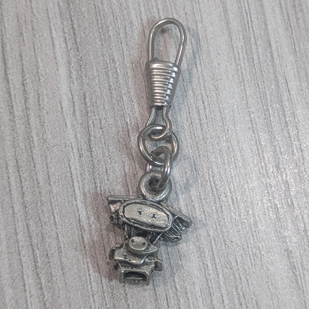 V-Twin Engine Zipper Pull Biker Motorcycle